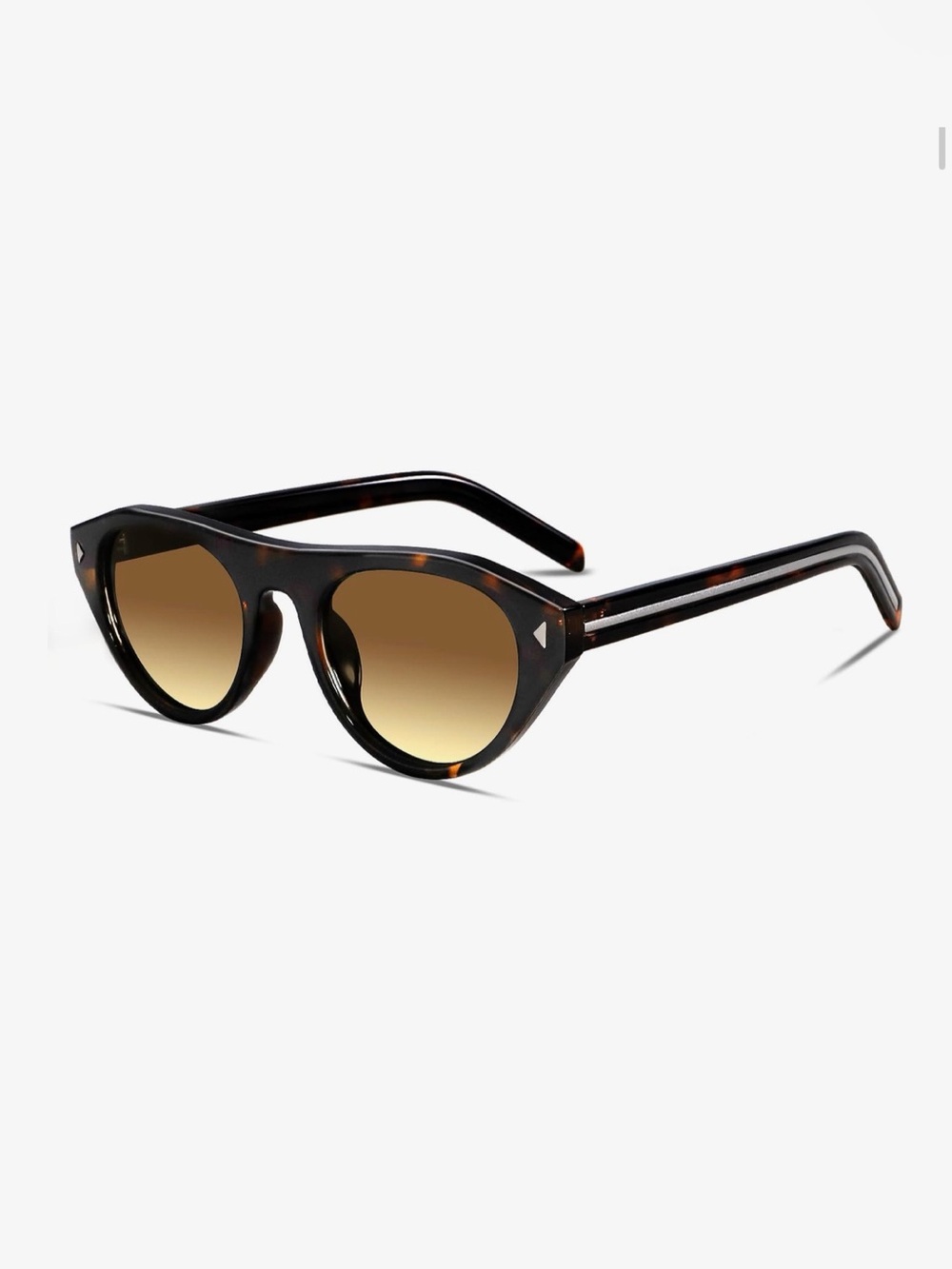 Retro Cat-Eye Designer Luxe for Less Sunglasses - Brown Lenses